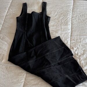 Abercrombie black denim dress